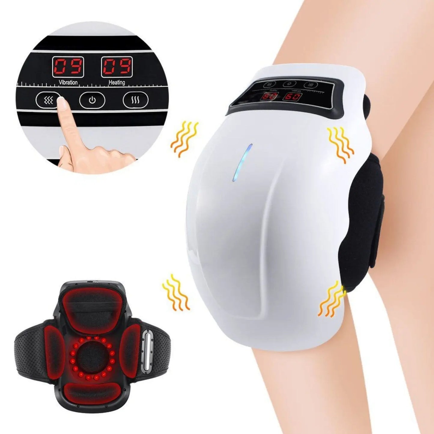 Wireless Heated Knee Massager with Vibration & Hot Compress