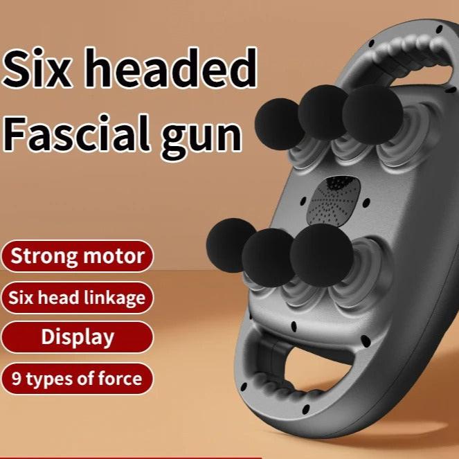 Professional Muscle Massage Gun – 6 Heads, Wireless