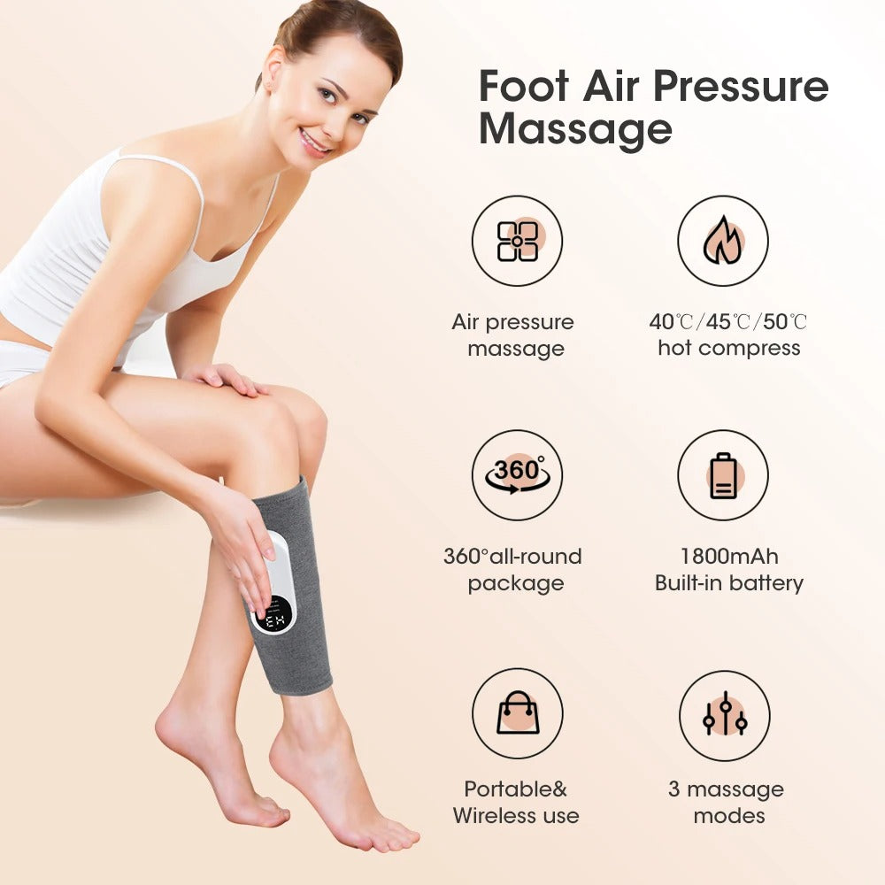 Heated Air Pressure Leg Massager for Lymphedema Relief