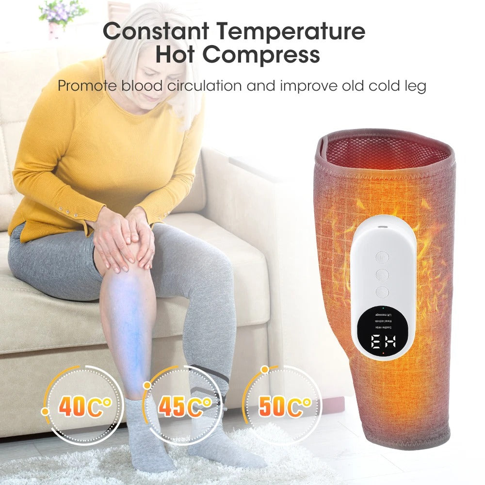 Heated Air Pressure Leg Massager for Lymphedema Relief