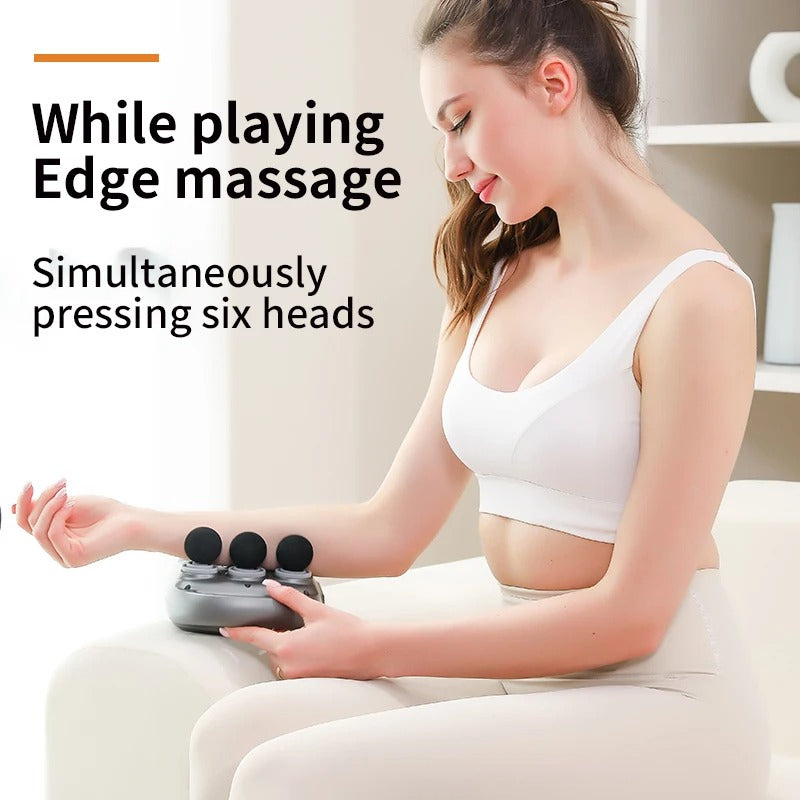 Professional Muscle Massage Gun – 6 Heads, Wireless