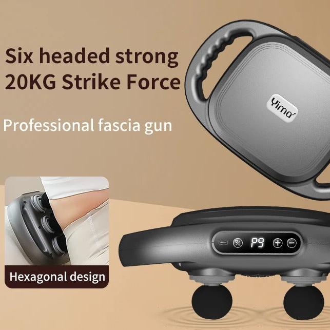 Professional Muscle Massage Gun – 6 Heads, Wireless