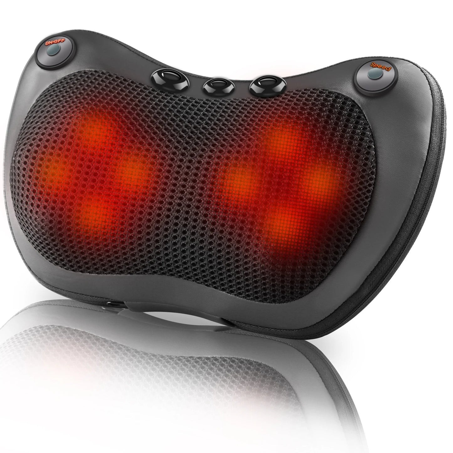 Shiatsu Massage Pillow – 3-Speed Electric Cushion with Heat Function